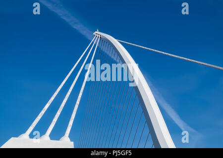 Dublin, Irlande, en mars 2018, close up sur le pont Samuel Beckett Banque D'Images