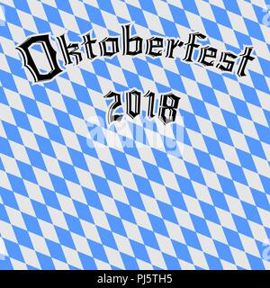 Avec le drapeau de l'Oktoberfest 2018 mots, vector illustration Illustration de Vecteur