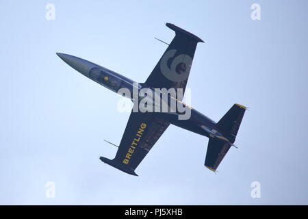 Breitling Jet Team à l'air de Bournemouth, Bournemouth, 2018 Festival UK Banque D'Images