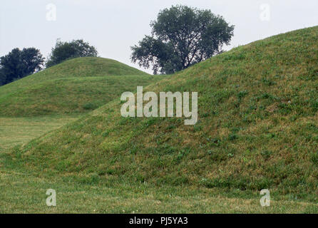 La culture Hopewell Mound City, Lieu historique national, l'Ohio. Photographie Banque D'Images