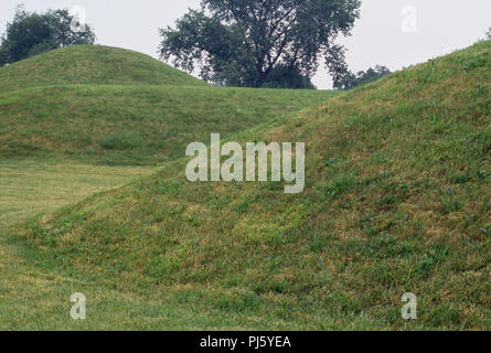 La culture Hopewell Mound City, Lieu historique national, l'Ohio. Photographie Banque D'Images