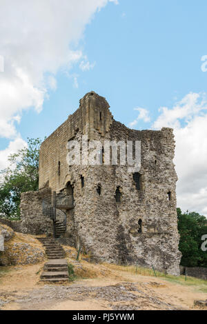 Château de Peveril, Castleton, Derbyshire, Angleterre Banque D'Images