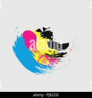 Cyan Magenta Jaune Noir vague couleur EPS10 vector illustration Illustration de Vecteur