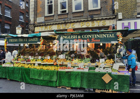 Berwick Street Market, Soho, Londres, Angleterre, vers 1980 Banque D'Images