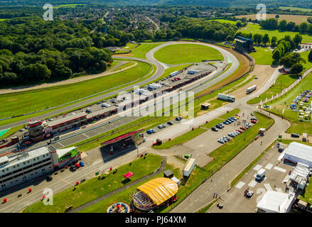 Vue aérienne du circuit de Brands Hatch, Kent, UK Banque D'Images