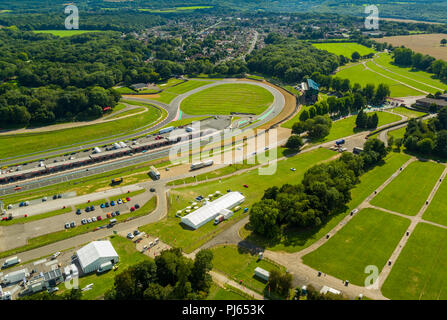 Vue aérienne du circuit de Brands Hatch, Kent, UK Banque D'Images