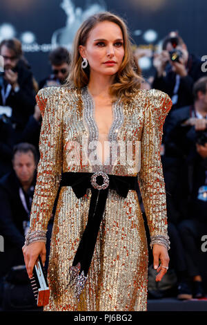 Venise, Italie. 08Th Nov, 2018. Natalie Portman assiste à la lux' premiere pendant le 75e Festival du Film de Venise au Palazzo del Cinema sur Septembre 04, 2018 à Venise, Italie. Crédit : John Rasimus/Media Punch ***France, Suède, Norvège, Finlande, USA, Denark, la République tchèque, l'Amérique du Sud seulement***/Alamy Live News Banque D'Images