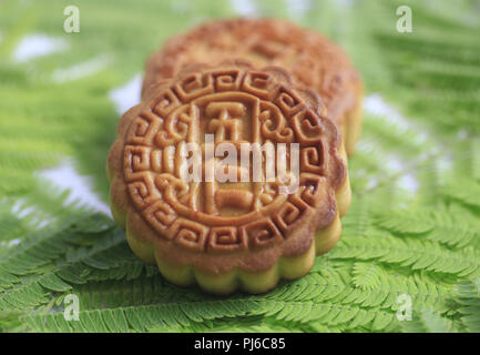 La Chine. 12Th Mar, 2018. Mooncake est une sorte d'aliments traditionnels chinois mangent pendant Mid-Autumn Festival. Crédit : SIPA Asie/ZUMA/Alamy Fil Live News Banque D'Images