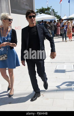 Venise, Italie. 05 Sep, 2018. 75e Festival du Film de Venise, Celebrity Sightings. Sur la photo : Riccardo Scamarcio indépendant : Crédit Photo Agency/Alamy Live News Banque D'Images