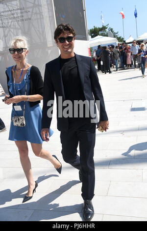 Venise, Italie. 05 Sep, 2018. 75e Festival du Film de Venise, Celebrity Sightings. Sur la photo : Riccardo Scamarcio indépendant : Crédit Photo Agency/Alamy Live News Banque D'Images