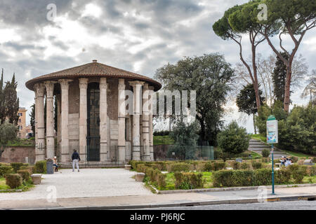 Temple d'Hercule Victor, Hercules Olivarius, Piazza Bocca della Verita, Forum Boarium (2e siècle), Rome, Latium, Italie Banque D'Images