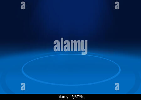 L'espace 3d studio vide éclairé par lumière spot du bord supérieur Banque D'Images