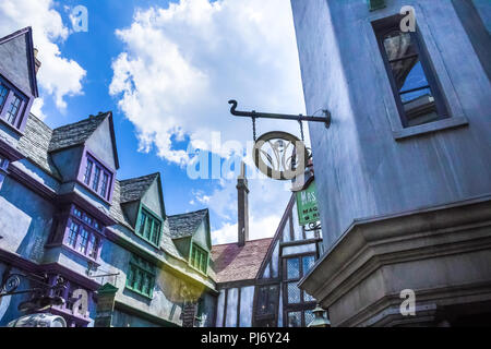 ORLANDO, USA - janvier 05, 2017 : Le monde magique de Harry Potter à Universal Studios Orlando. Universal Studios Orlando est un parc à thème Resort à Orlando, en Floride. Banque D'Images