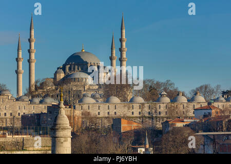 Cityscape, Mosquée de Suleymaniye, Istanbul, Turquie Banque D'Images