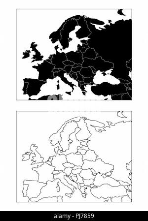 Carte De Leurope Du Sud Est Vecteurs Et Illustration Image