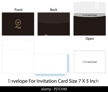 Découpe de l'enveloppe des maquettes vecteur modèle Illustration de Vecteur