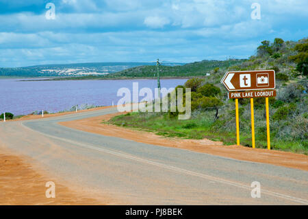 Hutt Lagoon Lac Rose - l'ouest de l'Australie Banque D'Images