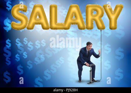 Salaire en pompage d'affaires business concept Banque D'Images