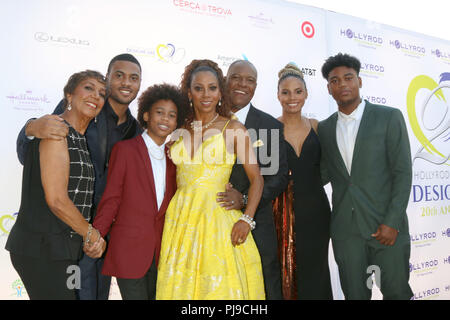 20e Gala annuel DesignCare à un domaine privé à Malibu, en Californie. Avec : Dolores Robinson, Rodney Peete Jr, Roman Peete Holly, Robsinson Peete, Rodney Peete, Ryan Peete, James Robinson Peete Où : Malibu, California, United States Quand : 14 Juillet 2018 Crédit : Nicky Nelson/WENN.com Banque D'Images