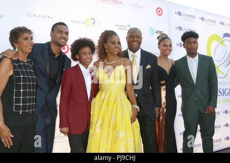 20e Gala annuel DesignCare à un domaine privé à Malibu, en Californie. Avec : Dolores Robinson, Rodney Peete Jr, Roman Peete Holly, Robsinson Peete, Rodney Peete, Ryan Peete, James Robinson Peete Où : Malibu, California, United States Quand : 14 Juillet 2018 Crédit : Nicky Nelson/WENN.com Banque D'Images