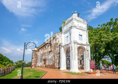 Église Saint Paul dans la ville de Malacca, Malaisie Banque D'Images