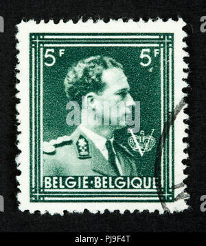 Timbre-poste belge Banque D'Images