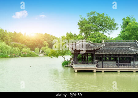 Slender West Lake est un endroit pittoresque célèbre en Chine, Yangzhou, Chine. Banque D'Images