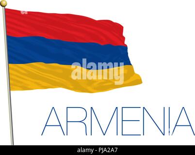 Drapeau de l'Arménie et de couleurs, vector illustration Illustration de Vecteur