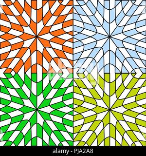 Les quatre saisons ; motifs abstraits Illustration de Vecteur