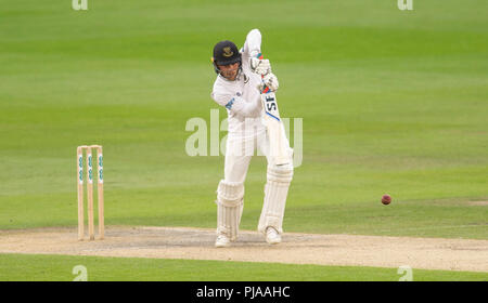 Hove UK 5 Septembre 2018 - Phil au bâton de sel pour Sussex contre Leicestershire le deuxième jour de la Division du Championnat du comté de Specsavers Deux match de cricket du comté Central le 1er terrain à Hove Crédit : Simon Dack/Alamy Live News Banque D'Images