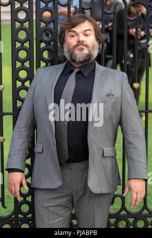 Londres, Angleterre. 5 septembre 2018, acteur, comédien, musicien Jack Black à la première mondiale de la chambre avec un réveil dans ses murs, en Angleterre.© Jason Richardson / Alamy Live News Banque D'Images