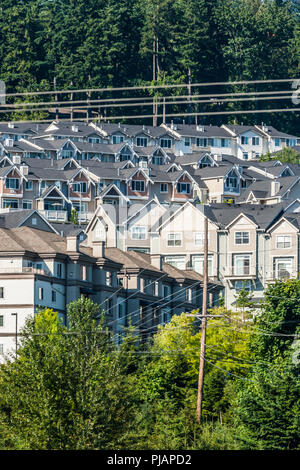 Un développement de logement dans Issaqua, Washington, USA. Banque D'Images