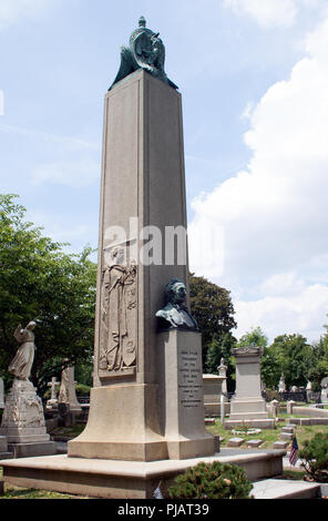 Le président John Tylers tombe dans Hollywood Cemetery Richmond en Virginie Banque D'Images