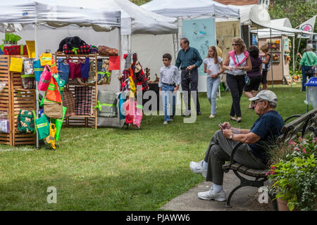 Et Foire d'artisanat à Stockbridge Banque D'Images