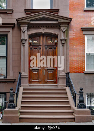 Marches de New York brownstone immeubles Banque D'Images