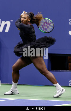 Serena Williams (USA) de la compétition à l'US Open de Tennis 2018. Banque D'Images