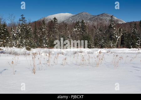 Mont Carrigain de près de la rivière dans le Sawyer Livermore, New Hampshire pendant les mois d'hiver. Ce domaine a été identifié au cours de la Sawyer Rive Banque D'Images