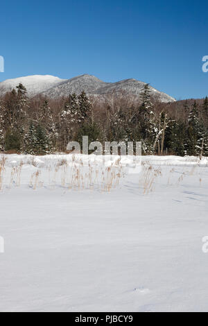 Mont Carrigain de près de la rivière dans le Sawyer Livermore, New Hampshire pendant les mois d'hiver. Ce domaine a été identifié au cours de la Sawyer Rive Banque D'Images