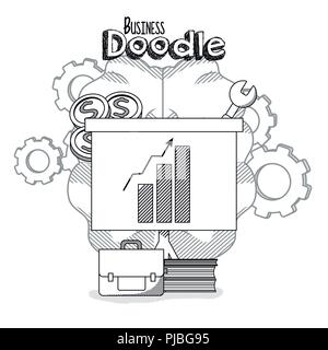 Doodle Business concept Illustration de Vecteur