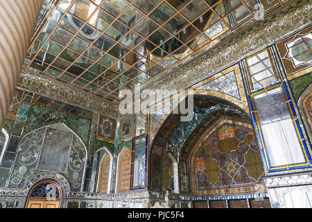 République islamique d'Iran. Téhéran. Palais du Golestan, UNESCO World Heritage Site, un groupe de bâtiments royaux qui se compose de jardins, bâtiments royaux, Banque D'Images