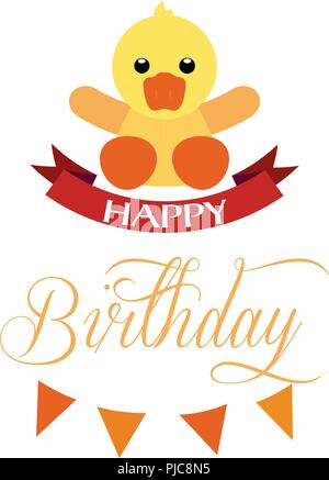 Carte Joyeux Anniversaire Canard Image Vectorielle Stock Alamy