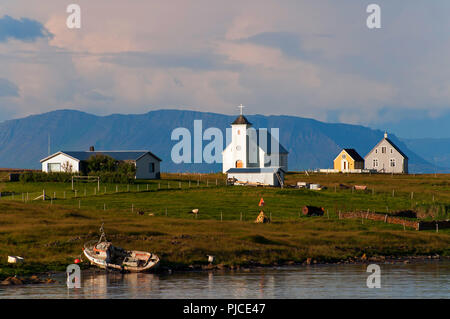 Flatey, Breidafjoerdur l'île, l'Islande, Fiorde Breidafjördur, Insel Flatey, Island Banque D'Images