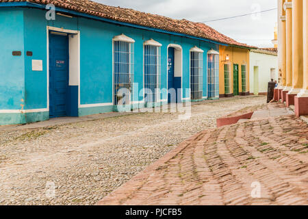 Une vue typique de Trinidad à Cuba Banque D'Images