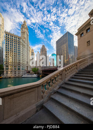 Chicago, une ville de l'Etat américain de l'Illinois, est la troisième ville la plus peuplée des États-Unis. Banque D'Images