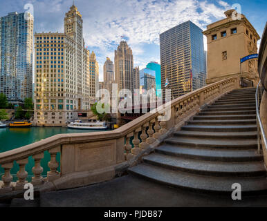 Chicago, une ville de l'Etat américain de l'Illinois, est la troisième ville la plus peuplée des États-Unis. Banque D'Images