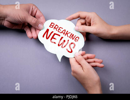 Breaking News. Social Media marketing concept Banque D'Images