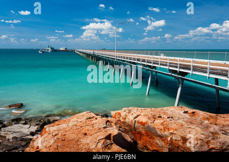 Célèbre jetée dans la baie de Roebuck Broome. Banque D'Images