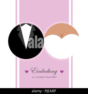 Pour carte d'invitation de mariage mariés vector illustration EPS10 Illustration de Vecteur