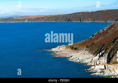 Dans le sud-est de Whitsand Bay Cornwall. Banque D'Images