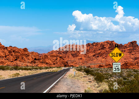 Vallée de Feu Park Nevada Août 2018 Banque D'Images